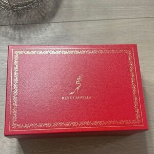 Rene Caovilla Red Box with Gold Accents